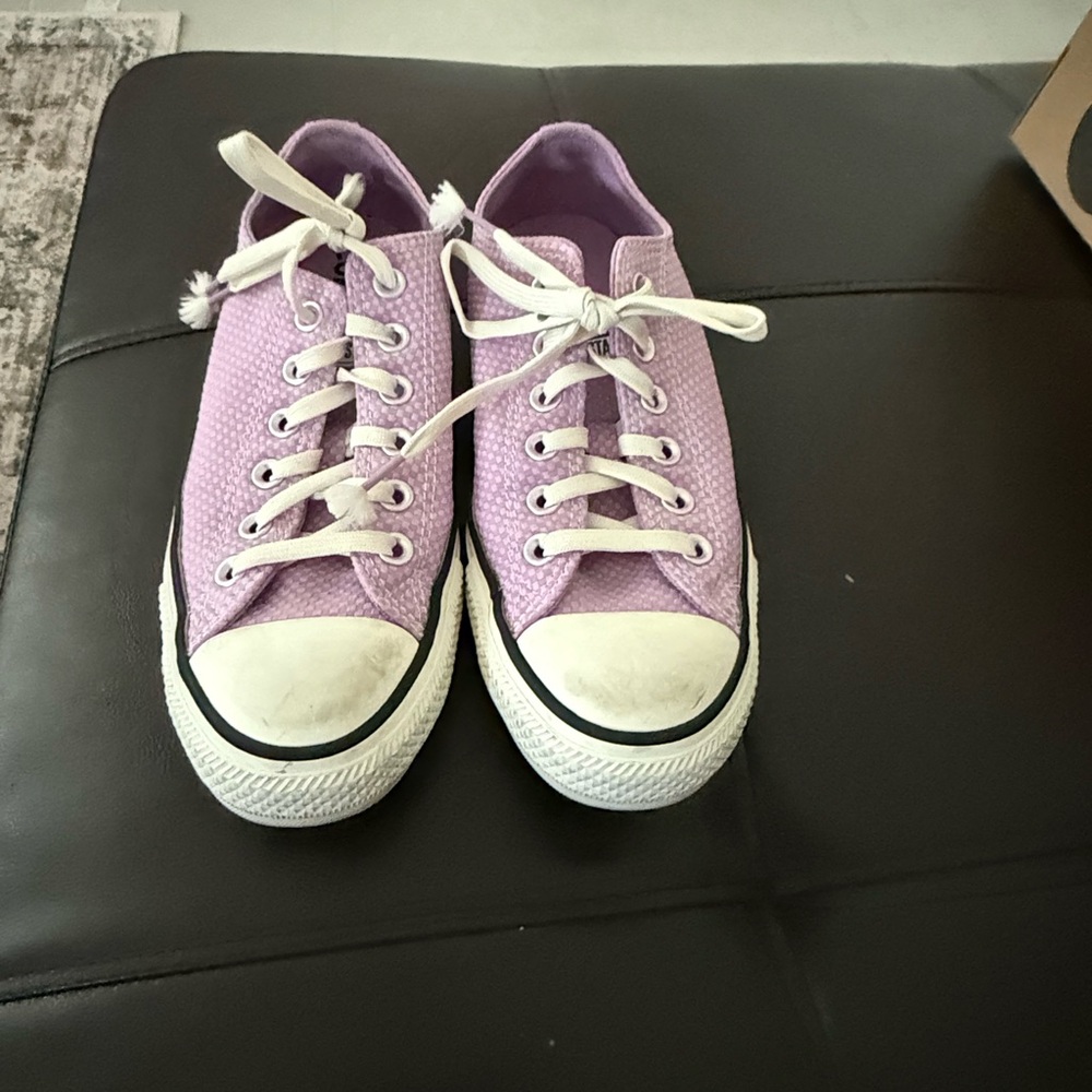 Lilac Kids Sneakers with White Accents